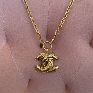 Chanel Quilted CC Long Chain Necklace